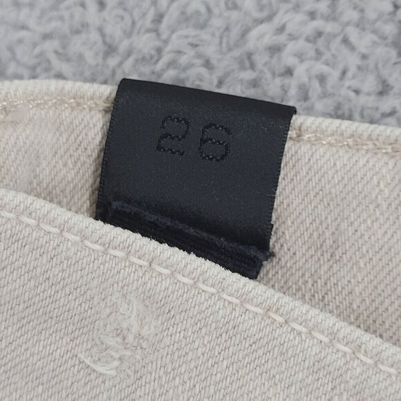 Vince Womens Skinny Jeans Size 26 Beige Cotton Blend  Light Distressed - Picture 6 of 9